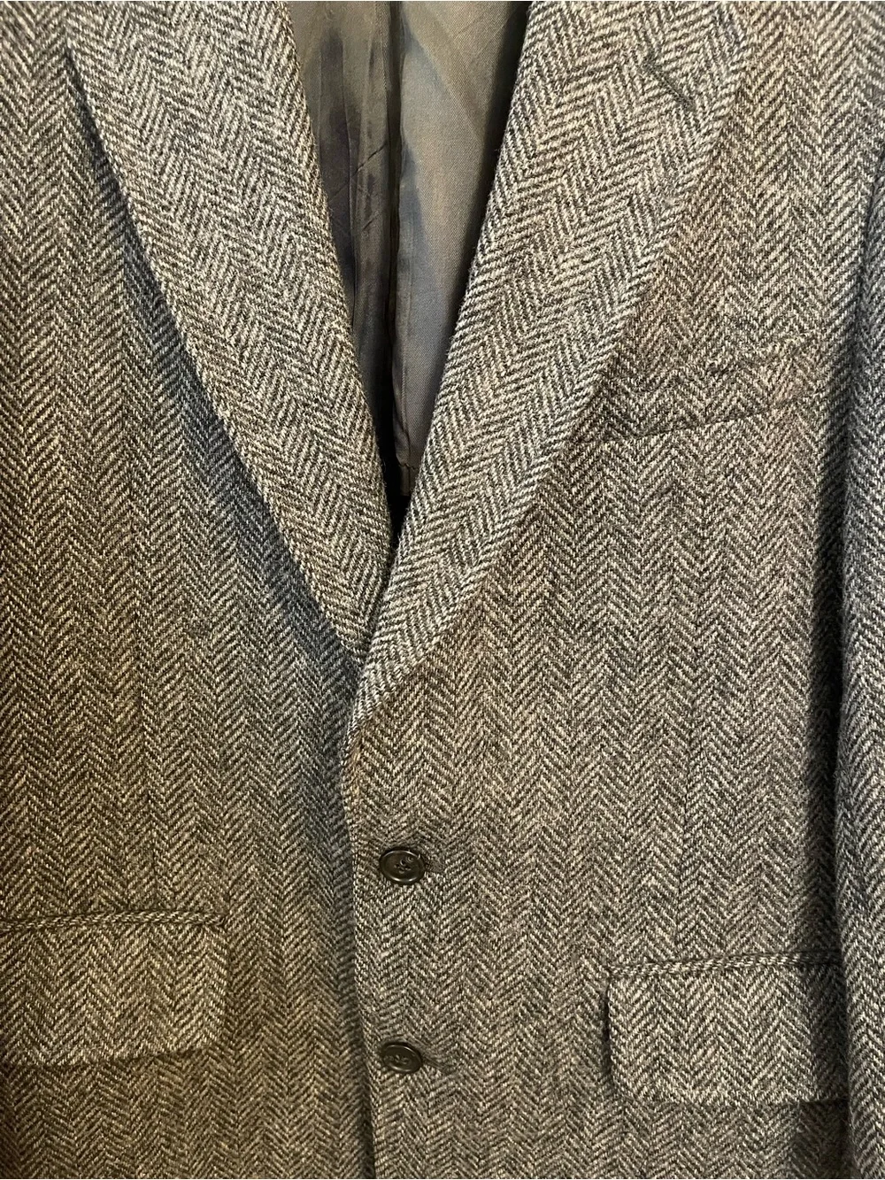 Ira Michael Jacket Blazer Sports Coat Tweed 40R Wool Made In USA Gray Classic